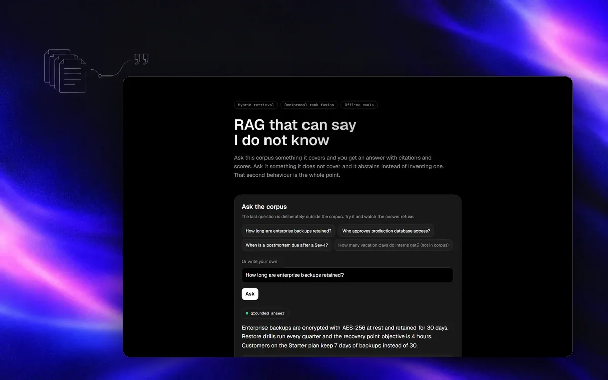 Production RAG & Evals